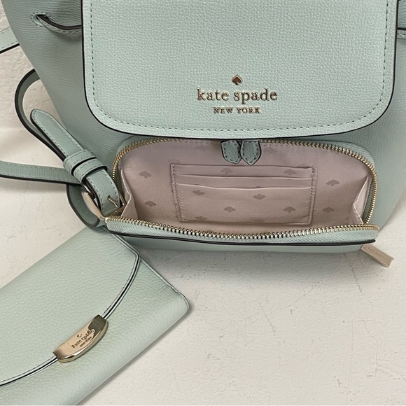 Kate Spade ♠️ “Darcy” Flap Backpack & “Callie” Mulberry Street Leather Wallet - Picture 6 of 16